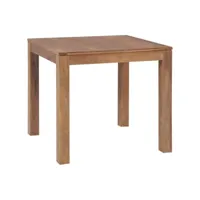 table à dîner bois de teck et finition naturelle 82x80x76 cm