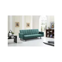 sofa convertible 82-192 x 82-100 x 58-78 cm - vert foncé