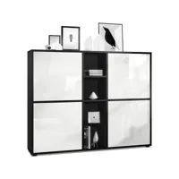 meuble noir / blanc (lxhxp): 130,5 x 105,5 x 35,5 cm
