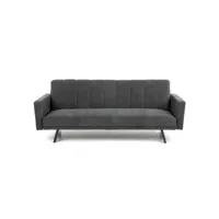 sofa convertible 82-192 x 82-100 x 58-78 cm - gris