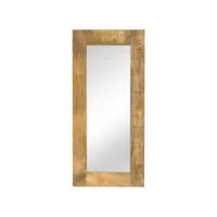 miroir  miroir déco pour salle de bain salon chambre ou dressing bois massif de manguier 50 x 110 cm meuble pro frco44869