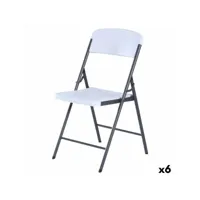 chaise pliante lifetime blanc 47 x 84,5 x 48 cm (6 unités)