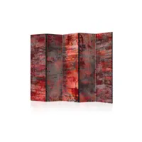 paravent 5 volets - red metal ii [room dividers] a1-paraventtc0280