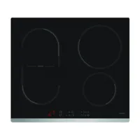 brandt - table de cuisson induction 60cm 4 feux 7200w noir  bpi6425x -