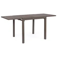 table extensible de jardin aluminium marron paga l 83-166cm
