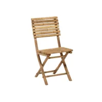 paris prix - chaise pliable design bambou 98cm naturel