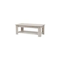 table basse rectangulaire chêne granulé - mouscron - l 110 x l 55 x h 40 cm - neuf