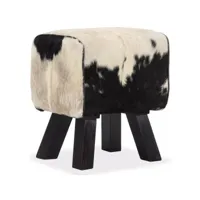 vidaxl tabouret cuir véritable de chèvre 40 x 30 x 45 cm 244759