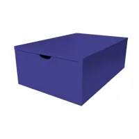 cube de rangement bois 75x50 cm + tiroir  bleu foncé cube75t-df
