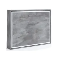 lit escamotable horizontal 90x200 blanc angelina-coffrage wengué-façade mosaïque