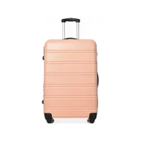 valise petite taille cabine 56 cm,bagages à main format 4 roues rigide-abs,rose