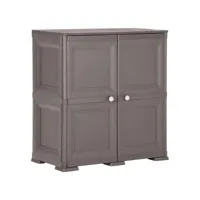 armoire en plastique 79x43x85,5 design de bois gris