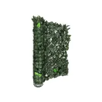 blumfeldt fency dark leaf clôture pare-vue paravent - 300x150 cm - design feuilles - vert foncé