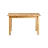 table de ferme rectangulaire en pin 120 x 80 cm + allonge intégrée avoriaz