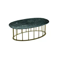table basse d90 cm avec piètement en métal beige et plateau en verre martelé mute fumè