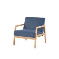 fauteuil bonifacio en tissu bleu
