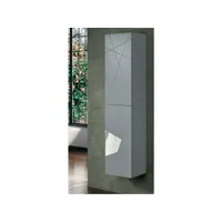 colonne de salle de bain réversible moderne crizia avec 2 portes gris mat