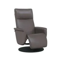 fauteuil inclinable avec repose-pied, fauteuil de relaxation, chaise de salons gris similicuir fvbb45015 meuble pro