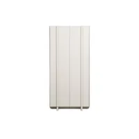 basu - armoire 2 portes, 1 tiroir en bois h210cm - couleur - gris clair