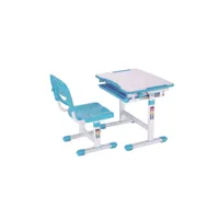 bureau enfant ajustable en hauteur bleu 201 + chaise - terre de nuit