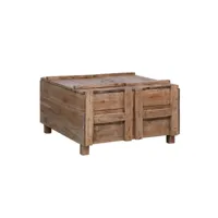 table basse coffre bois massif recyclé foncé nova