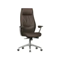 finebuy chaise de bureau fauteuil de direction pivotant avec accoudoirs  chaise tournante appui-tête  cuir véritable - réglable en hauteur - dossier ergonomique - capacité de charge 120 kg