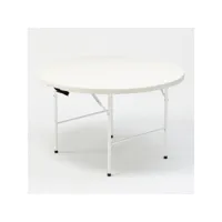 table pliante ronde 122cm pour jardin et camping arthur 120 ahd amazing home design