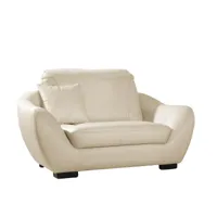fauteuil cuir julietta beige