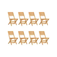 chaises de jardin pliantes 8 pièces 47x62x90 cm bois massif teck