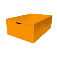cube de rangement bois 75x50 cm + tiroir  orange cube75t-o