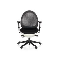 chaise de bureau chaise bureau corvent white tissu maille noir hjh office