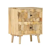 table de chevet 40x30x50 cm bois de manguier massif