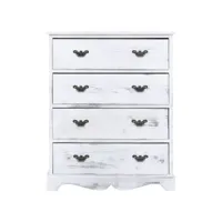 armoire multi-rangement de cuisine - armoire à tiroirs blanc 60x30x75cm bois fr2024