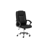 fauteuil massant - chaise de bureau - simili cuir noir - comfort ii 25467