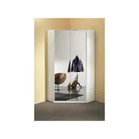 armoire d'angle dressing gaby 2 portes miroir 95 x 95 cm 20100891072