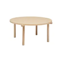 table basse ronde en bois d 82 x p 40 cm - atmosphera