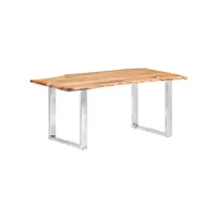 table à dîner à live edge bois d'acacia massif 200 cm 3,8 cm