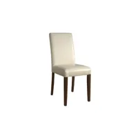 chaises en simili cuir crème - lot de 2 - bolero -  - simili cuir 405x500x940mm