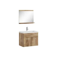 meuble de salle de bain de montreal 02 60 cm lavabo chêne châtaignier - armoire de rangement meuble lavabo evier meubles