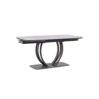 table extensible 160-240 cm céramique gris clair effet marbre - watson