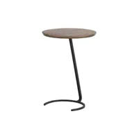table d'appoint ronde - bout de canapé - aluminium/acier - 54x39x39 cm thin coloris laiton