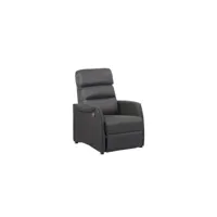 fauteuil relax électrique gris foncé - softy - l 80 x l 90-165 x h 107-80 cm - neuf