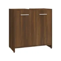 armoire de bain chêne marron 60x33x60 cm bois d'ingénierie