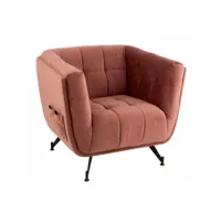 paris prix - fauteuil lounge design conforad 95cm rose