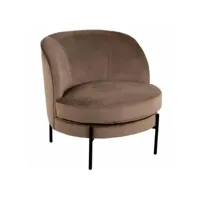 paris prix - fauteuil lounge design jula 71cm marron