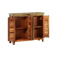 placard avec 4 portes, armoire de rangement bois massif de récupération pewv77035 meuble pro