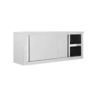 vidaxl armoire de cuisine avec portes coulissantes 120x40x50 cm inox 51053