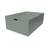 cube de rangement bois 75x50 cm + tiroir  gris cube75t-g