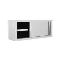 mode armoire de cuisine avec portes coulissantes 120x40x50 cm inox