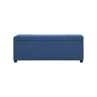 banc avec compartiment de rangement 116 cm bleu polyester